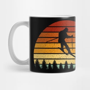 Vintage Sunset Skiing Gift For Skiers Mug